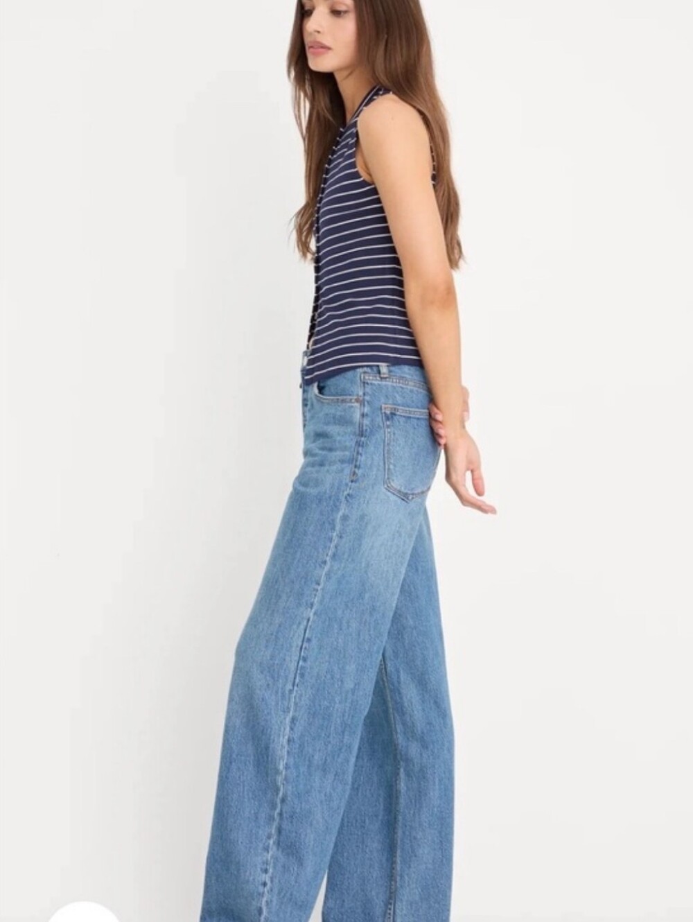 Good American Indigo Vintage Wide Leg High-Rise Jeans